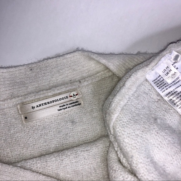 Anthropology Beige Long Sleeve Sweater Top Medium - Picture 11 of 13
